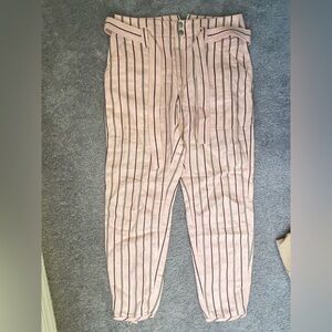 Rag & Bone pink striped ankle pant